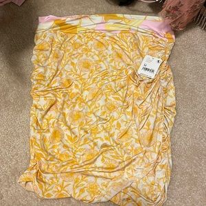 Yellow free people skirt